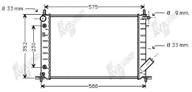 Radiador refrigeración del motor 18002222 VAN Wezel