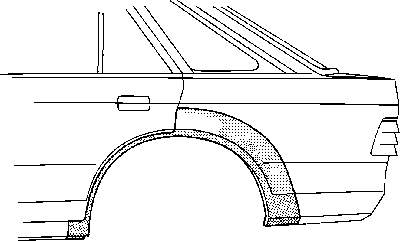 1844148 VAN Wezel repuesto de arco de rueda trasero derecho