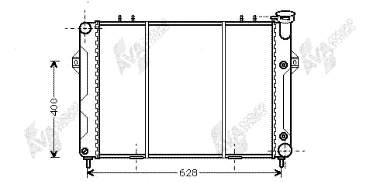 Radiador refrigeración del motor 21002007 VAN Wezel