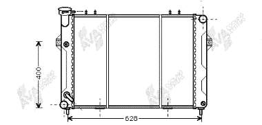 21002008 VAN Wezel radiador refrigeración del motor