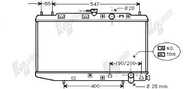 25002047 VAN Wezel radiador refrigeración del motor