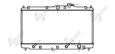 Radiador refrigeración del motor 25002079 VAN Wezel