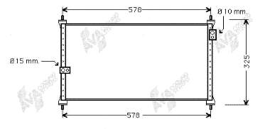 Condensador aire acondicionado 25005086 VAN Wezel