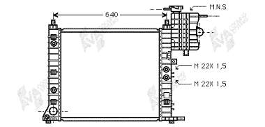 30002243 VAN Wezel radiador refrigeración del motor