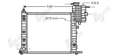 Radiador refrigeración del motor A6385012801 Mercedes