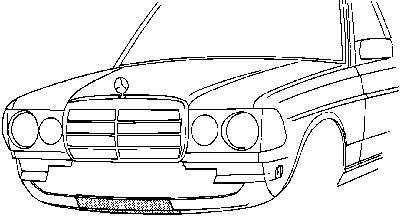Revestimiento frontal inferior para Mercedes E (W123)