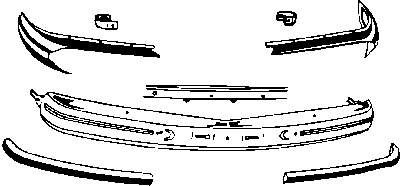 Parachoques delantero, parte izquierda para Mercedes E (W123)