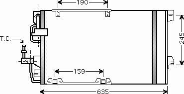 Condensador aire acondicionado 37005326 VAN Wezel