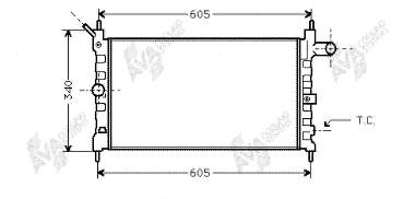 Radiador refrigeración del motor 37002022 VAN Wezel