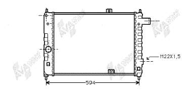 Radiador refrigeración del motor 37002052 VAN Wezel