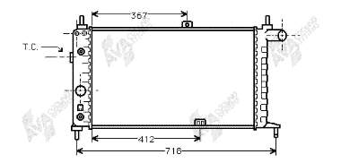 Radiador refrigeración del motor 37002065 VAN Wezel