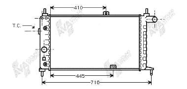 Radiador refrigeración del motor 37002067 VAN Wezel