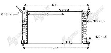 37002091 VAN Wezel radiador refrigeración del motor