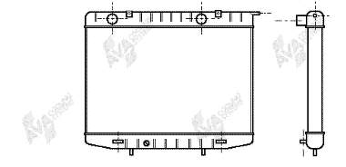 Radiador refrigeración del motor 37002213 VAN Wezel