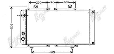 Radiador refrigeración del motor 40002033 VAN Wezel