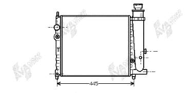 Radiador refrigeración del motor 40002073 VAN Wezel