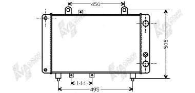 Radiador refrigeración del motor 40002081 VAN Wezel