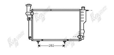 40002096 VAN Wezel radiador refrigeración del motor