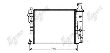 40002124 VAN Wezel radiador refrigeración del motor