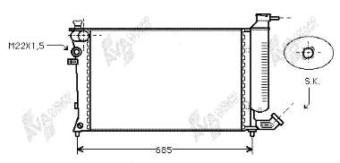 40002137 VAN Wezel radiador refrigeración del motor