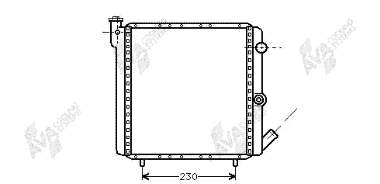 Radiador refrigeración del motor 43002016 VAN Wezel