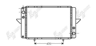 Radiador refrigeración del motor 43002060 VAN Wezel