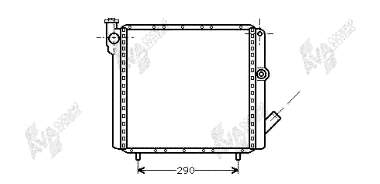 Radiador refrigeración del motor 43002070 VAN Wezel