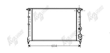 Radiador refrigeración del motor 43002108 VAN Wezel