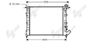 43002109 VAN Wezel radiador refrigeración del motor