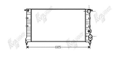 43002115 VAN Wezel radiador refrigeración del motor