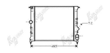 Radiador refrigeración del motor 43002119 VAN Wezel