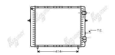 43002128 VAN Wezel radiador refrigeración del motor