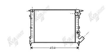 43002132 VAN Wezel radiador refrigeración del motor