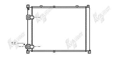 Radiador refrigeración del motor 43002140 VAN Wezel