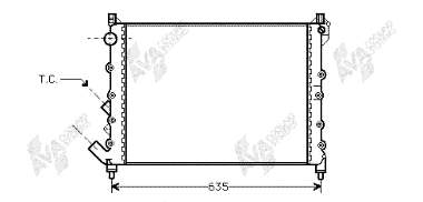 43002164 VAN Wezel radiador refrigeración del motor