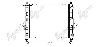 43002167 VAN Wezel radiador refrigeración del motor