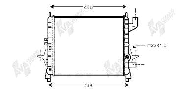 Radiador refrigeración del motor 7701042415 Renault (RVI)