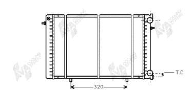 Radiador refrigeración del motor 43002239 VAN Wezel