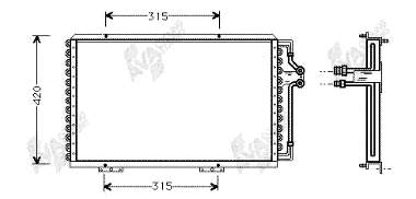 Condensador aire acondicionado 43005188 VAN Wezel