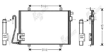 43005232 VAN Wezel condensador aire acondicionado