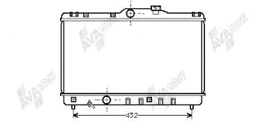 Radiador refrigeración del motor 53002140 VAN Wezel