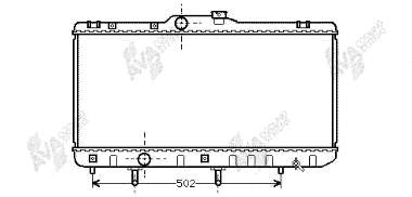 Radiador refrigeración del motor 53002189 VAN Wezel