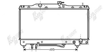 Radiador refrigeración del motor 53002205 VAN Wezel