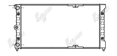 Radiador refrigeración del motor 58002037 VAN Wezel