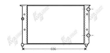 58002102 VAN Wezel radiador refrigeración del motor