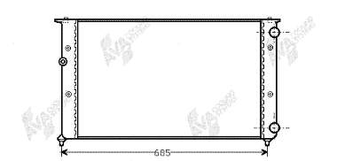 58002116 VAN Wezel radiador refrigeración del motor