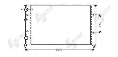 58002124 VAN Wezel radiador refrigeración del motor