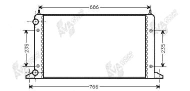 58002133 VAN Wezel radiador refrigeración del motor