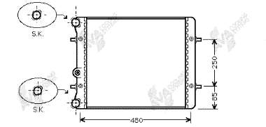 58002152 VAN Wezel radiador refrigeración del motor