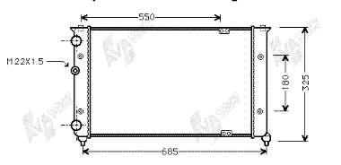 58002156 VAN Wezel radiador refrigeración del motor